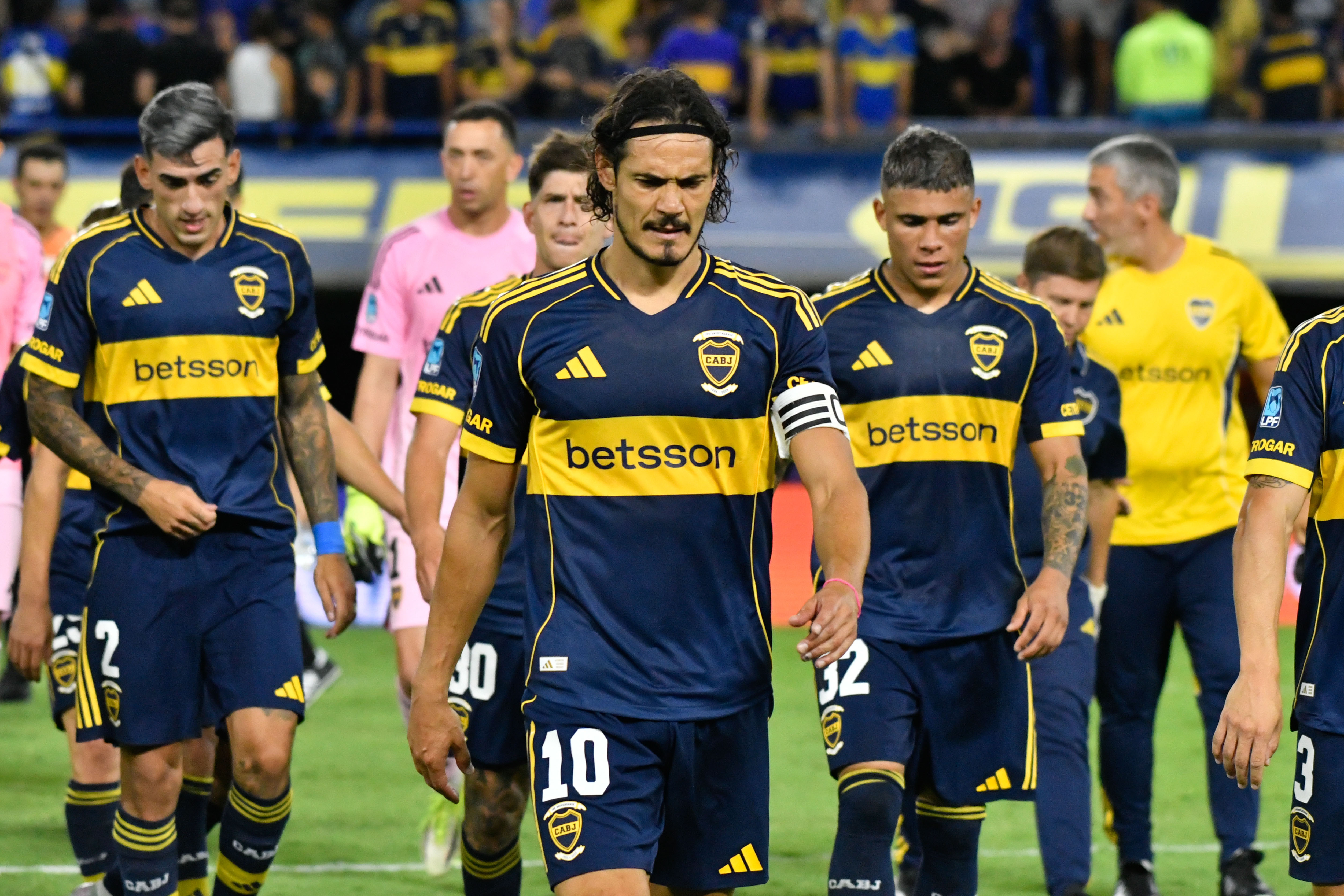 Buenos Aires, Argentina – February 20, 2026: EDINSON CAVANI (C). Boca Juniors and Racing Club d...