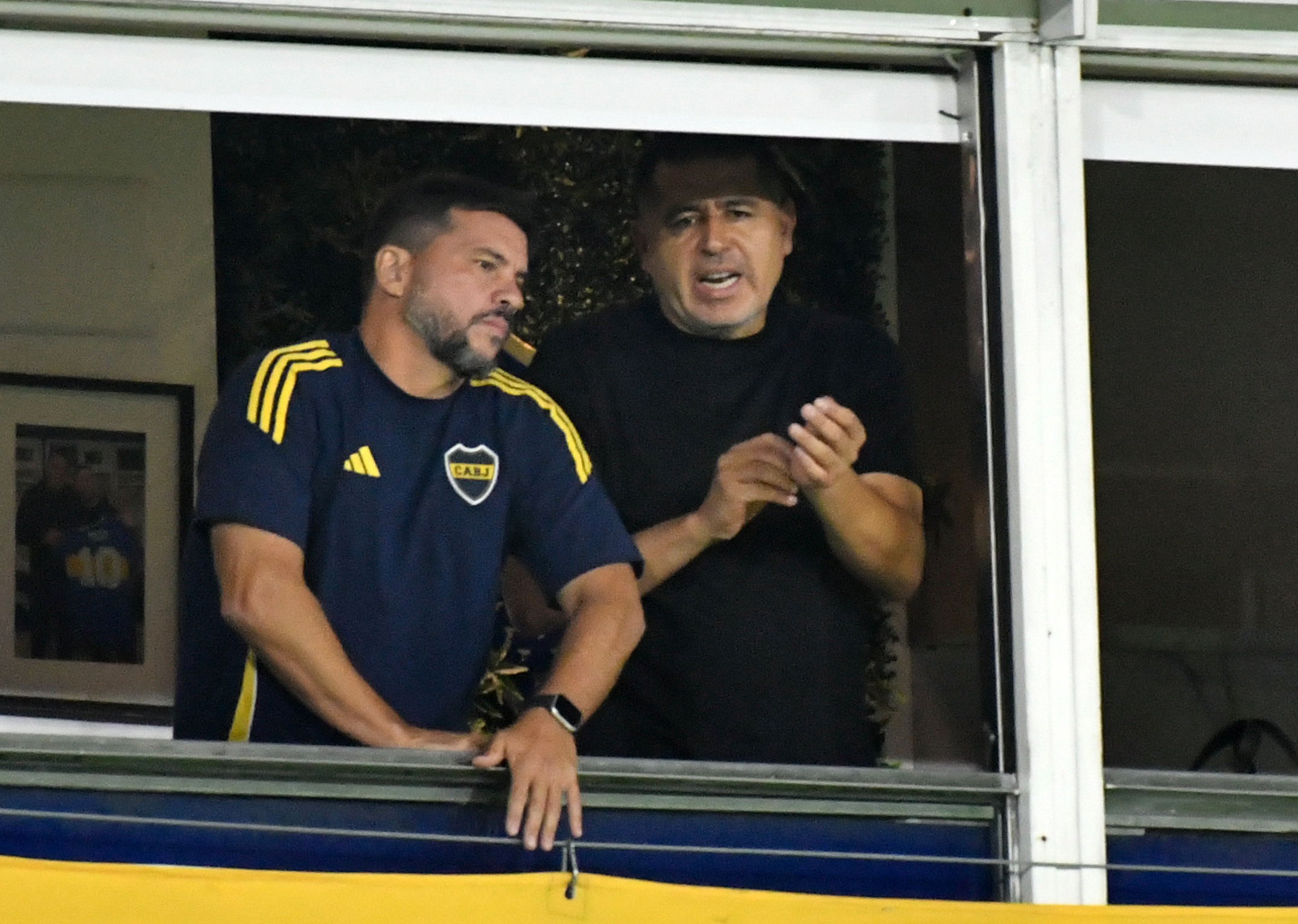 The "Xeneize" side left the pitch under a chorus of whistles after a 0-0 draw against "La Academia" in round 6 of the Apertura Buenos Aires, Argentina – February 20, 2026: Juan Roman Riquelme (R). Boca Juniors and Racing C...