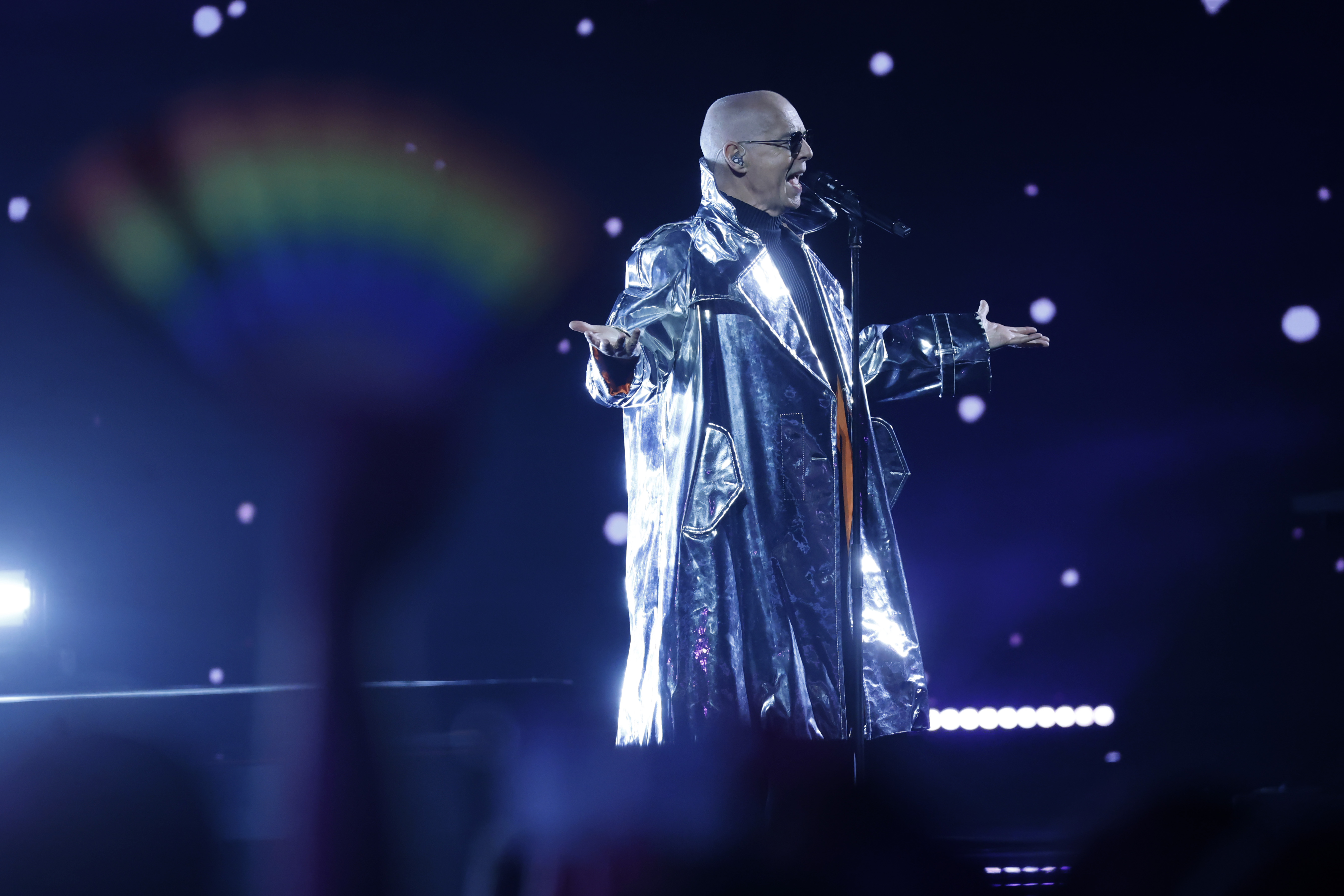 The legendary British synth-pop duo turned the festival into a dance floor with a top-tier visual and sonic performance Vina del Mar, Chile – February 23, 2026: The British group Pet Shop Boys performs during the se...