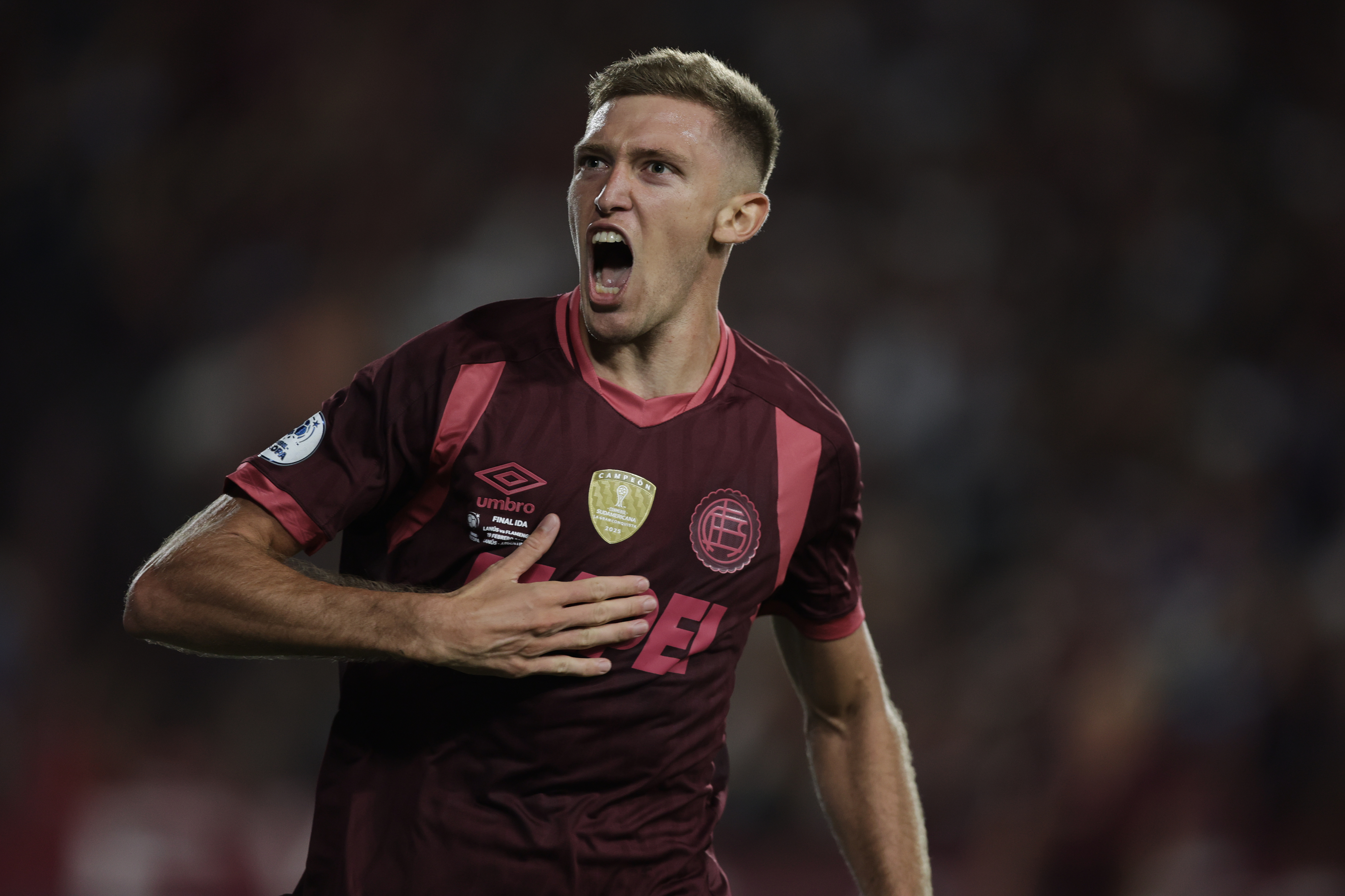 The "Rubro-Negro" side was defeated 1-0 in Argentina and will need a victory at the Maracana to secure the continental title Lanus, Argentina – February 19, 2026: Rodrigo Castillo celebrates his goal. Flamengo was defeat...