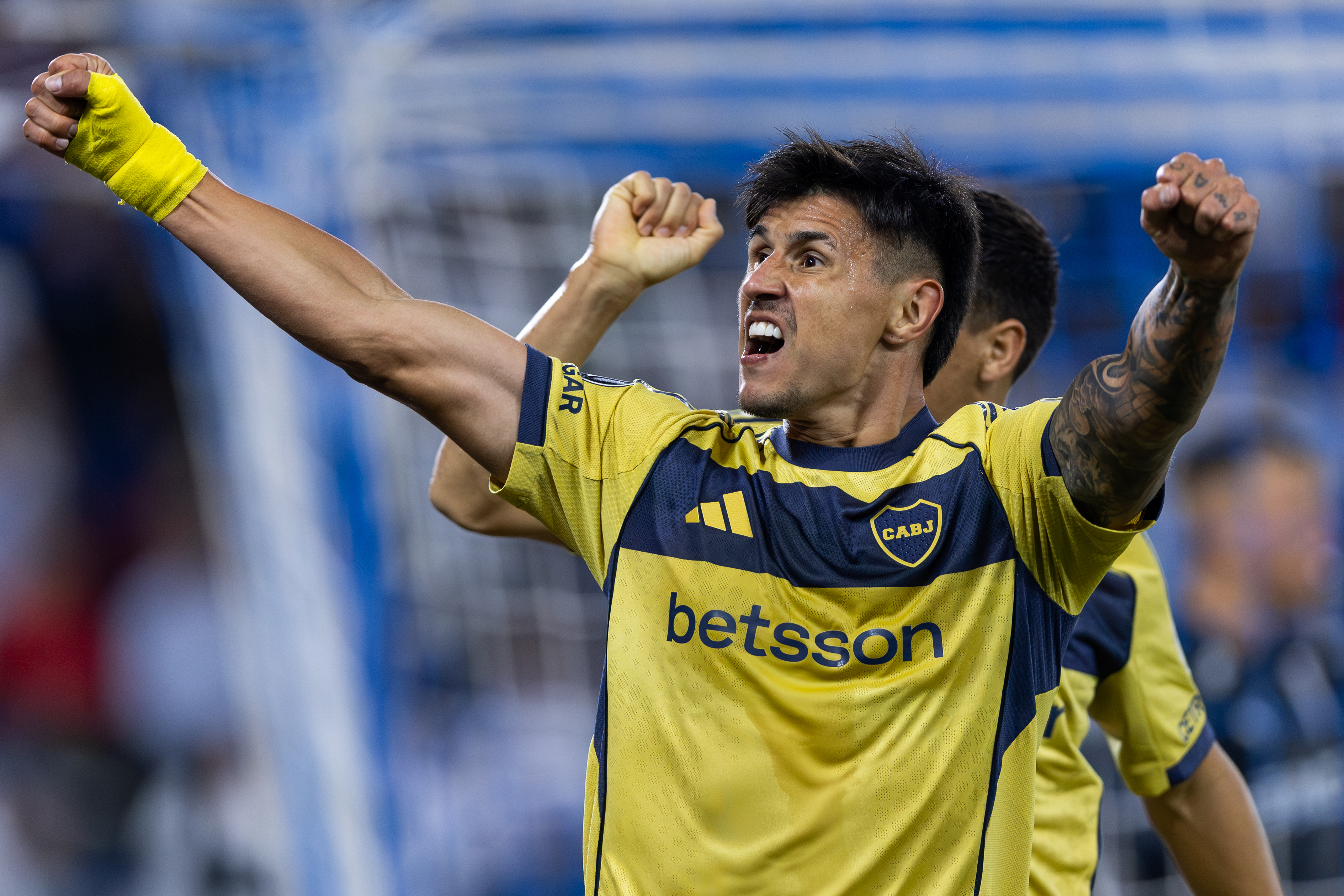 Universidad Católica vs Palestino Chilean football Santiago, Chile – April 7, 2026: Adam Barreiro of Boca Juniors. Universidad Catolica faces Boca Juniors for the CONM...