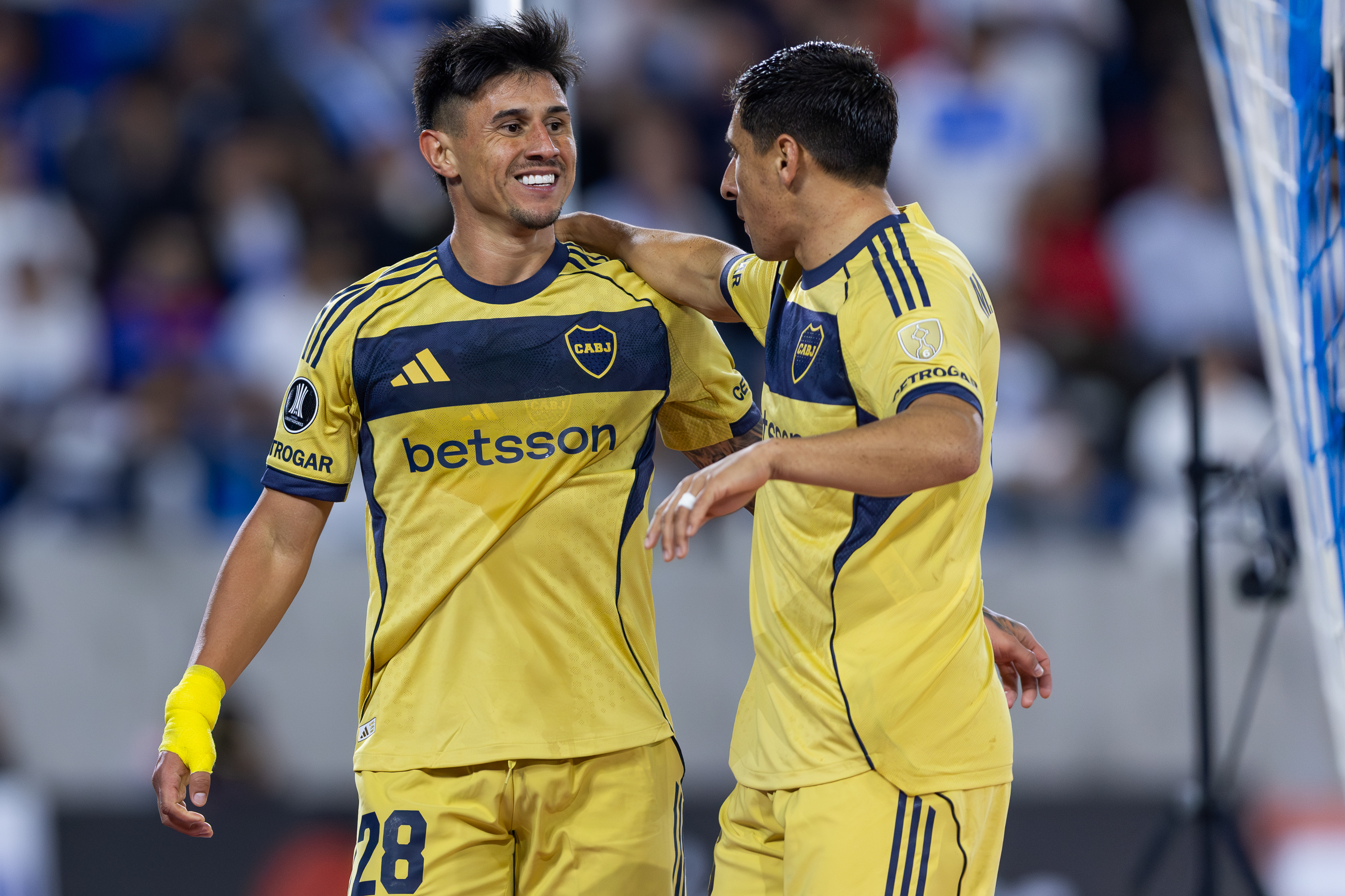 Universidad Católica vs Palestino Chilean football Santiago, Chile – April 7, 2026: Adam Barreiro of Boca Juniors. Universidad Catolica faces Boca Juniors for the CONM...