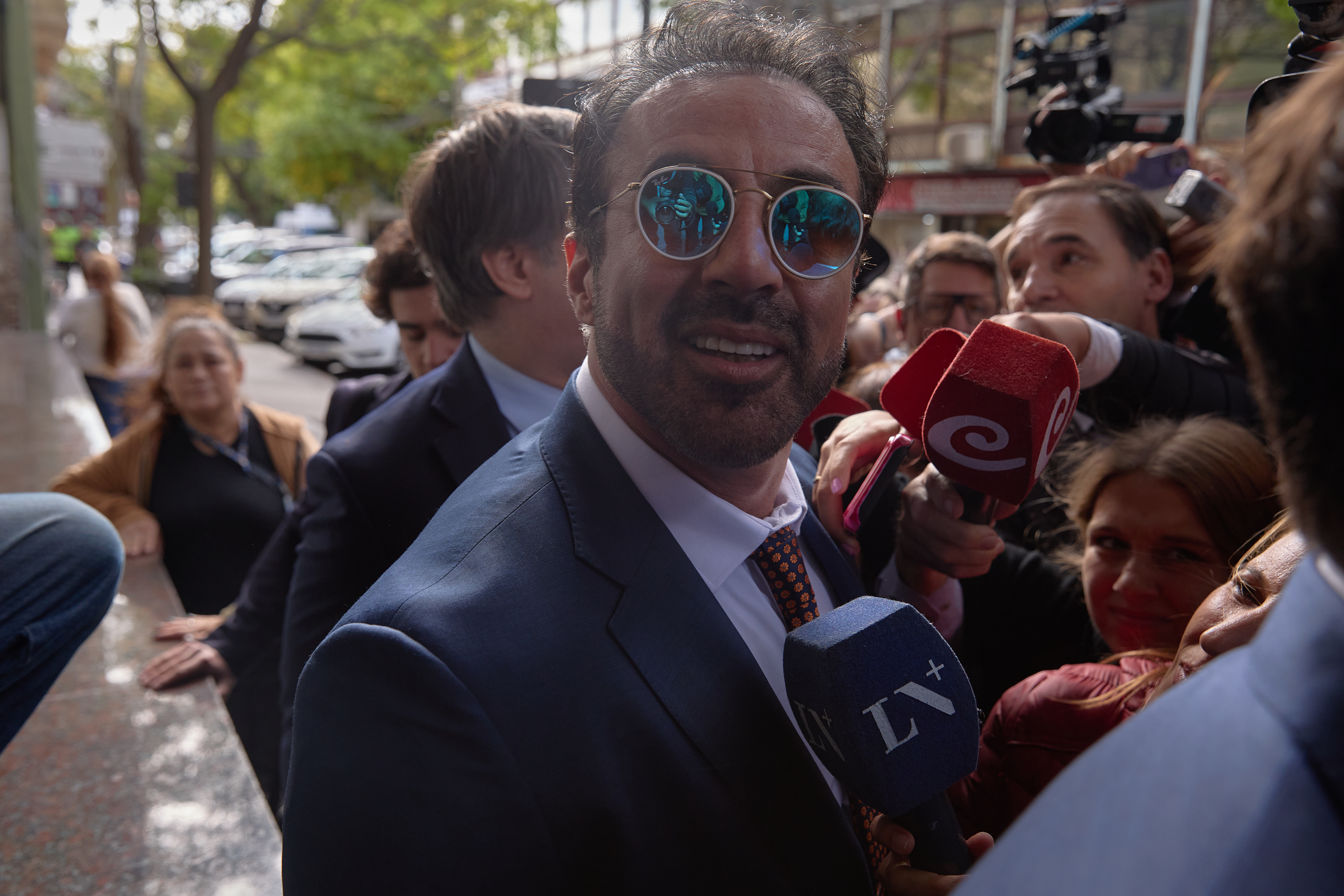 San Isidro Courts start hearings to determine the medical team's responsibility in the passing of the global football legend Buenos Aires, Argentina – April 14, 2026: Main suspect Leopoldo Luque arrives to court. Start of the second oral tria...