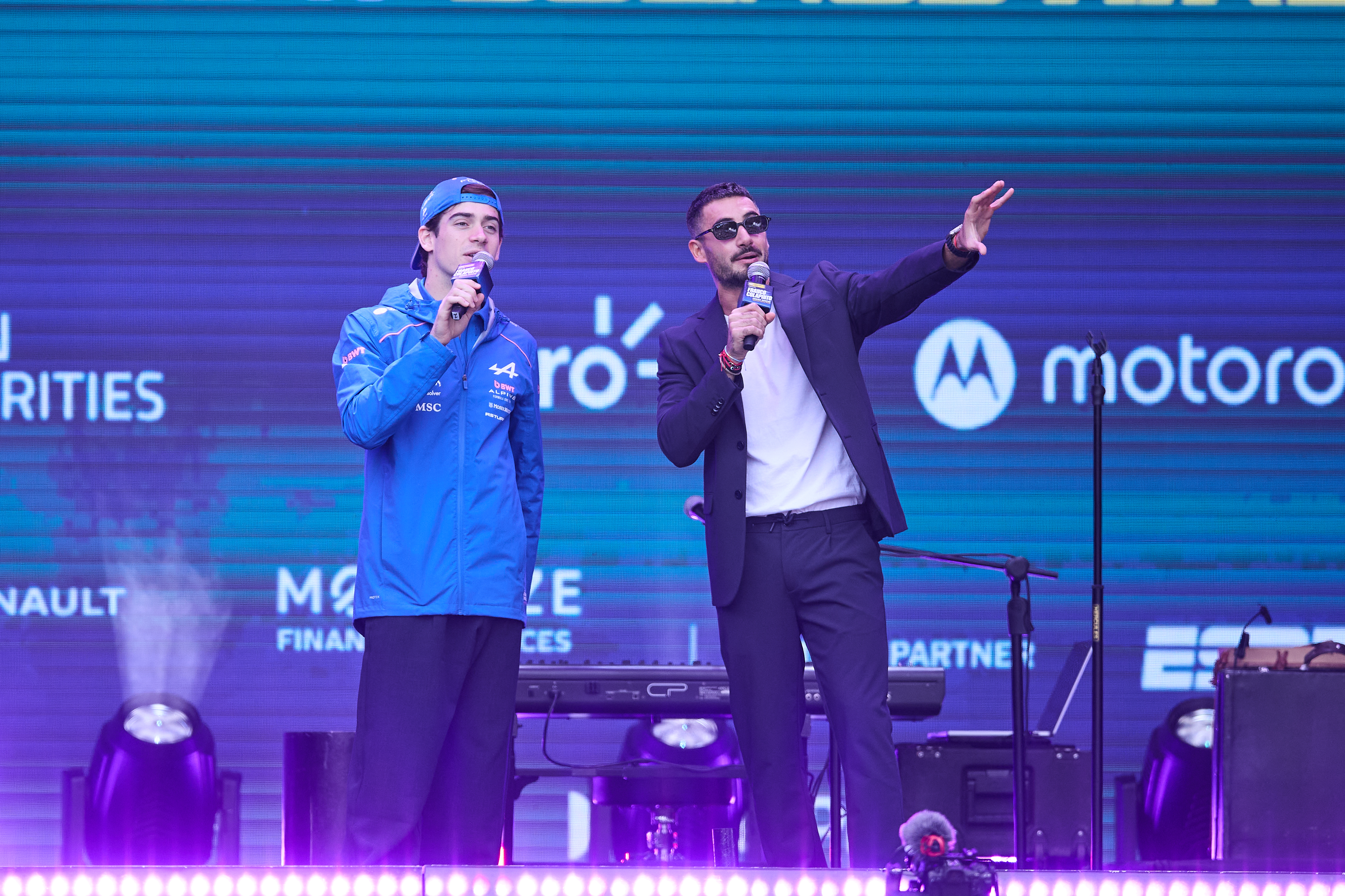 Franco Colapinto’s Roadshow Buenos Aires, Argentina – April 27, 2026: Franco Colapinto, driver for the Alpine team, performed a Formula 1 exhibit...